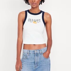 Old Navy Snug Ringer Logo Tank (S)